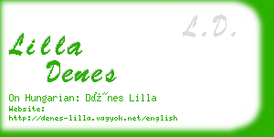 lilla denes business card